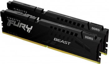 Память DDR5 2x32Gb 4800MHz Kingston KF548C38BBK2-64 Fury Beast RTL PC5-38400 CL38 DIMM 288-pin 1.1В kit dual rank