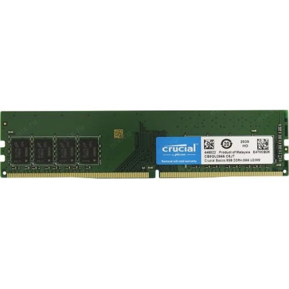 Crucial DDR4 DIMM 8GB CB8GU2666 PC4-21300, 2666MHz Basics Series