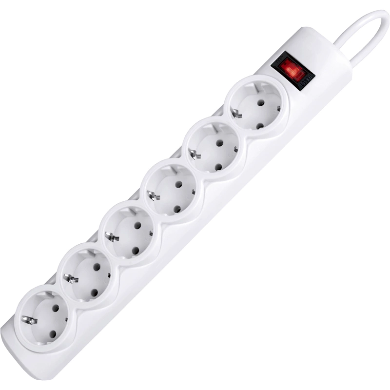 Сетевой фильтр Defender DFS 155 5 м, белый, 6 розеток/ Surge Protector Defender DFS 155 5m, white, 6 outlets (99493)