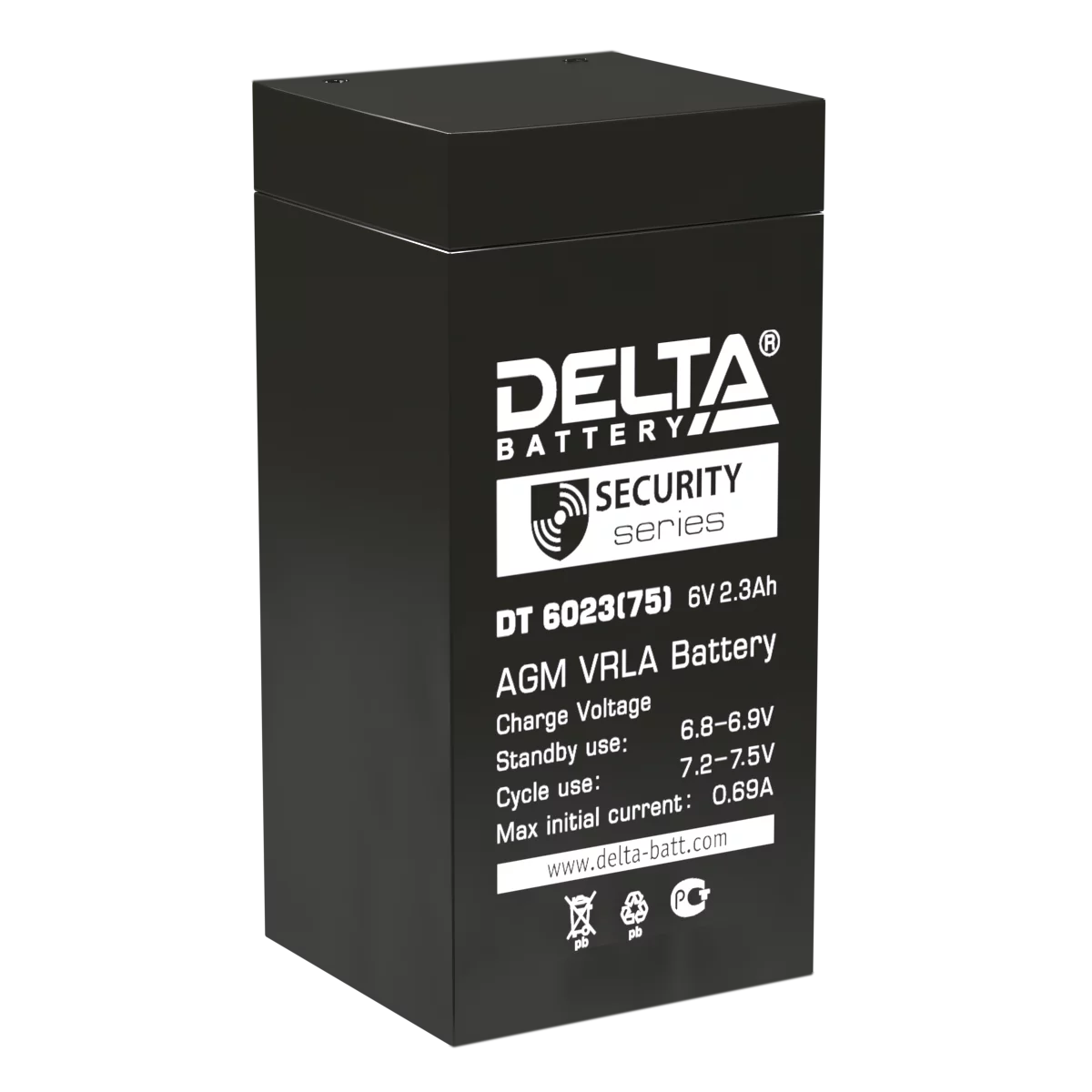 Аккумуляторная батарея DELTA BATTERY DT 6023 (75)