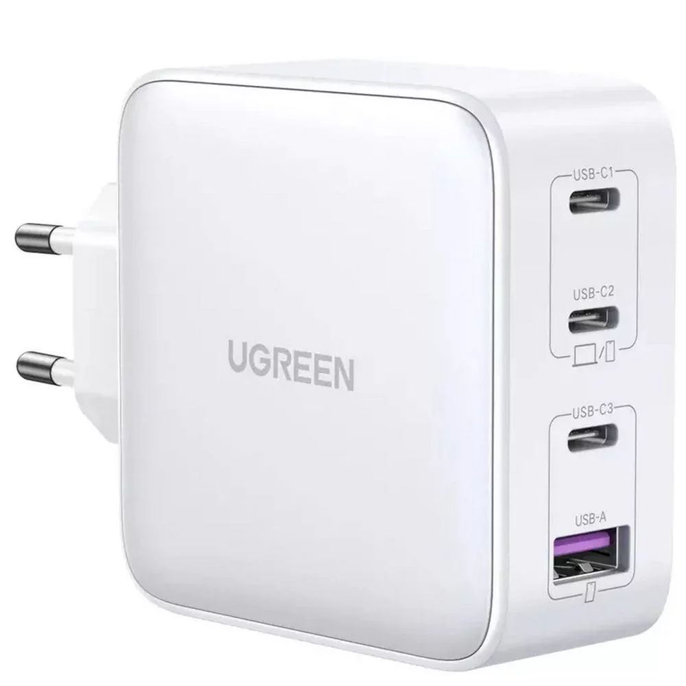 Сетевое зарядное устройство UGREEN CD226 (15337) Nexode 100W USB-A+3*USB-C GaN Tech Fast Charger EU. Цвет: белый (15337_)