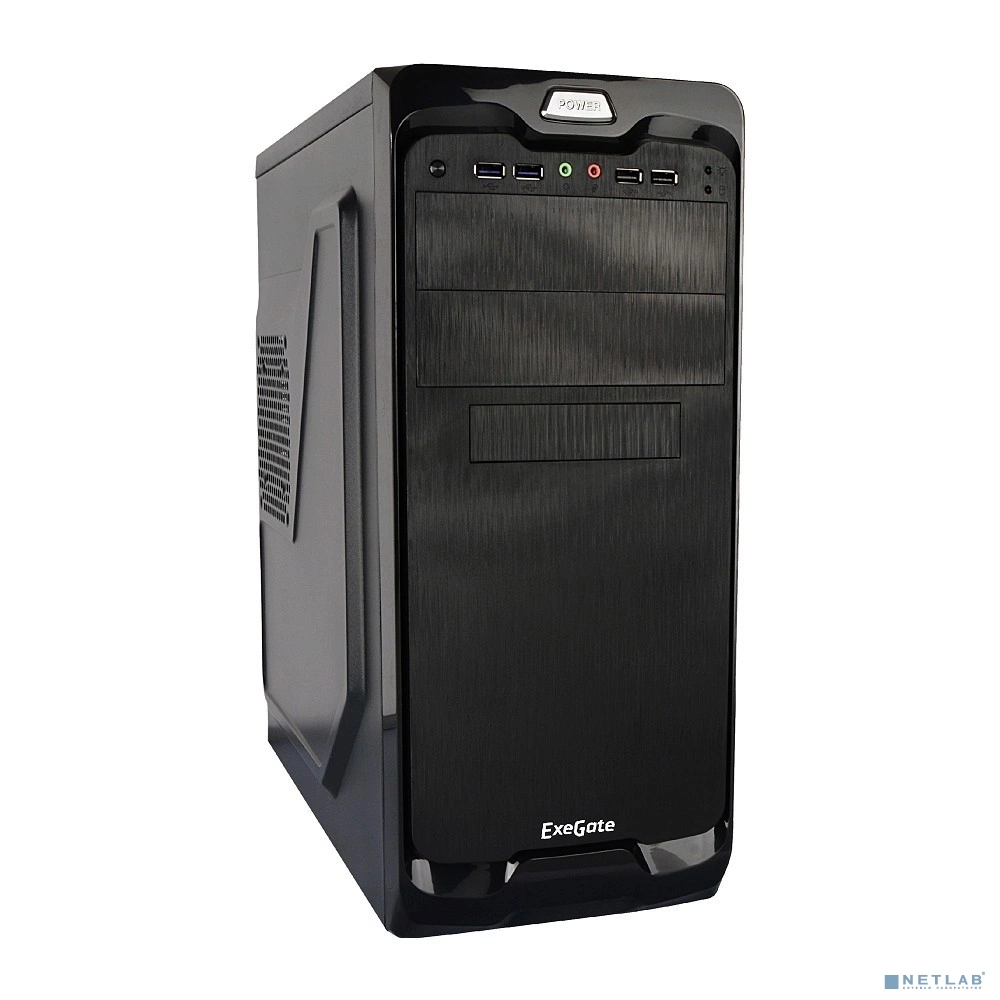 Exegate EX269439RUS Корпус Miditower ExeGate UN-604 (ATX, без БП, 2*USB+2*USB3.0, аудио, черный)