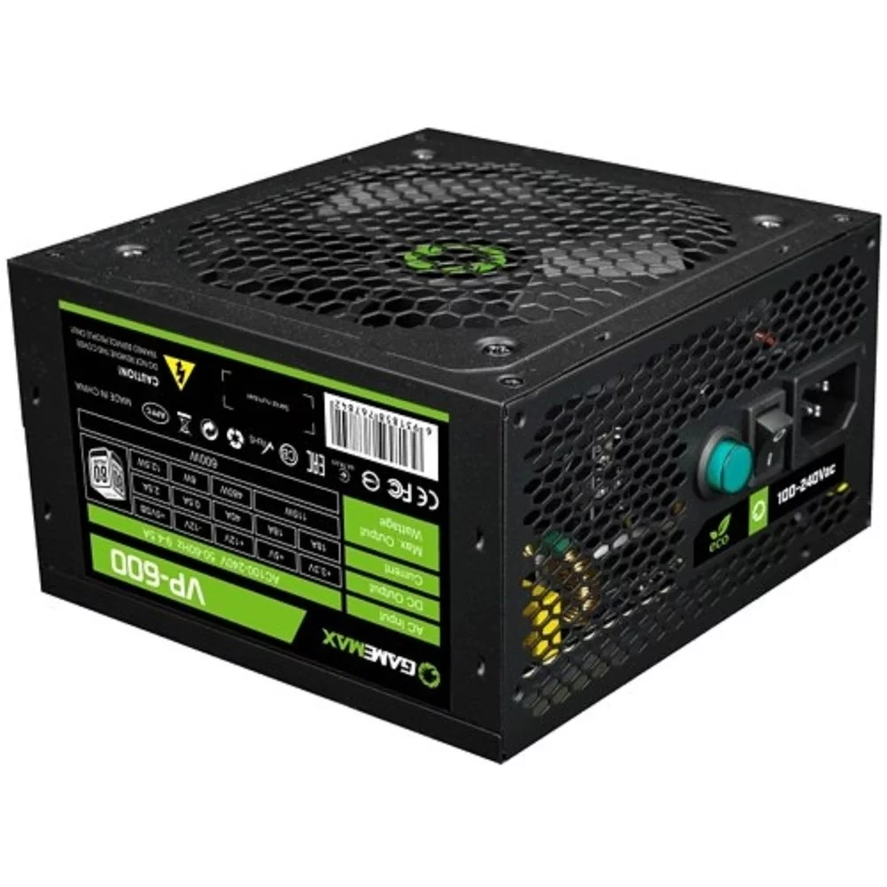 GameMax Блок питания ATX 600W VP-600 80+, Ultra quiet