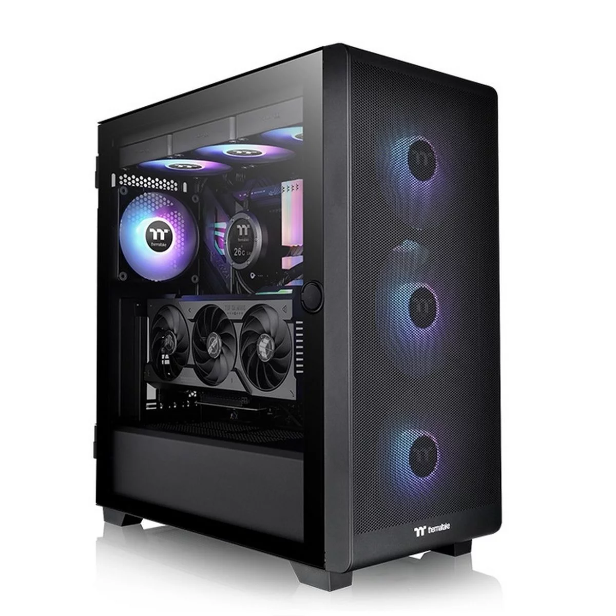 Корпус Thermaltake S250 TG ARGB Mid Tower Chassis (CA-1Y6-00M1WN-00) Black Win1 SPCC/ Tempered Glass* 1/ CT120 ARGB Fan*4/ Brown Box