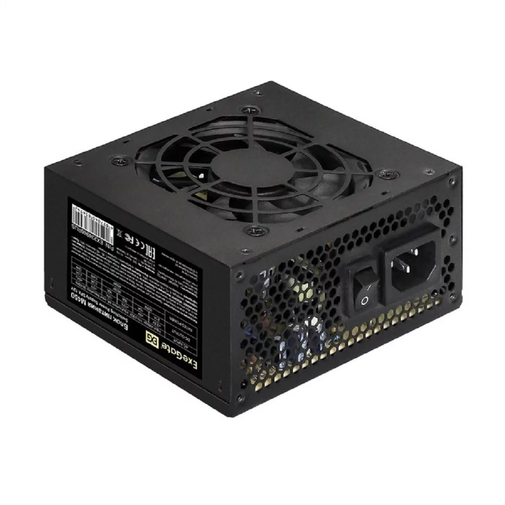 Exegate EX234946/ 251768 RUS Блок питания 450W ITX-M450, SFX, 8cm fan, 24+4pin, 2*SATA, 1*FDD, 1*IDE (EX234946RUS)