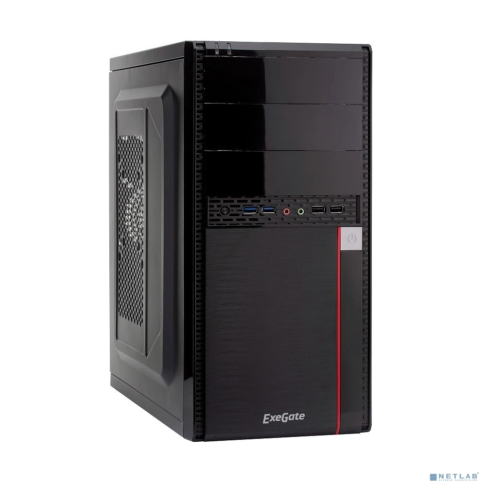 Exegate EX277436RUS Корпус Minitower MA-371X Black, mATX 2*USB+2*USB3.0, Audio