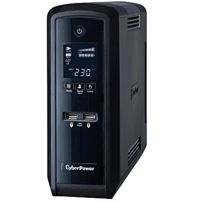 Источник бесперебойного питания CyberPower CP1500EPFCLCD, Line-Interactive, 1500VA/ 900W, 6 EURO, USB, RJ11/ RJ45, LCD , Black