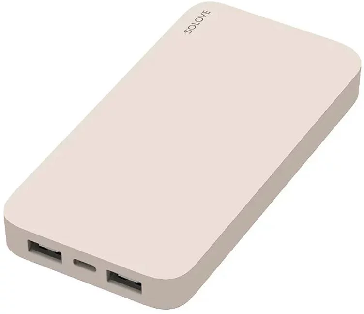 Мобильный аккумулятор Solove 003M 20000mAh QC3.0 18W 3A 2xUSB-A/USB-C персиковый (003M BEIGE RUS)