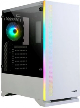 ZALMAN S5, ATX, WHITE, WINDOW, 2xCOMBO (3.5" or 2.5"), 4x2.5", 2xUSB2.0, 1xUSB3.0, FRONT 1x120mm, REAR 1x120mm RGB (S5 WHITE)