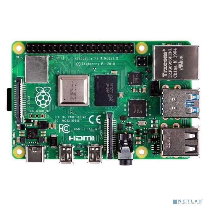 Микрокомпьютер Raspberry Pi 4 Model B 4Gb ( / RA545) (44589)