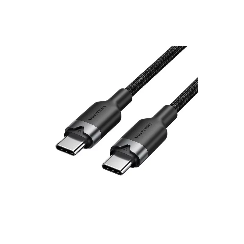 Кабель Vention USB 2.0 CM/ CM - 1м. Черный 3А PD60W (TRDBF)