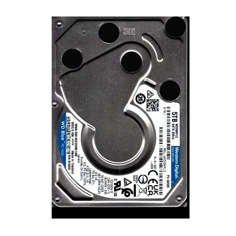 Жесткий диск/ HDD WD SATA3 5Tb 2.5" Blue 4800 RPM 128Mb 1 year warranty (WD50NPJZ)