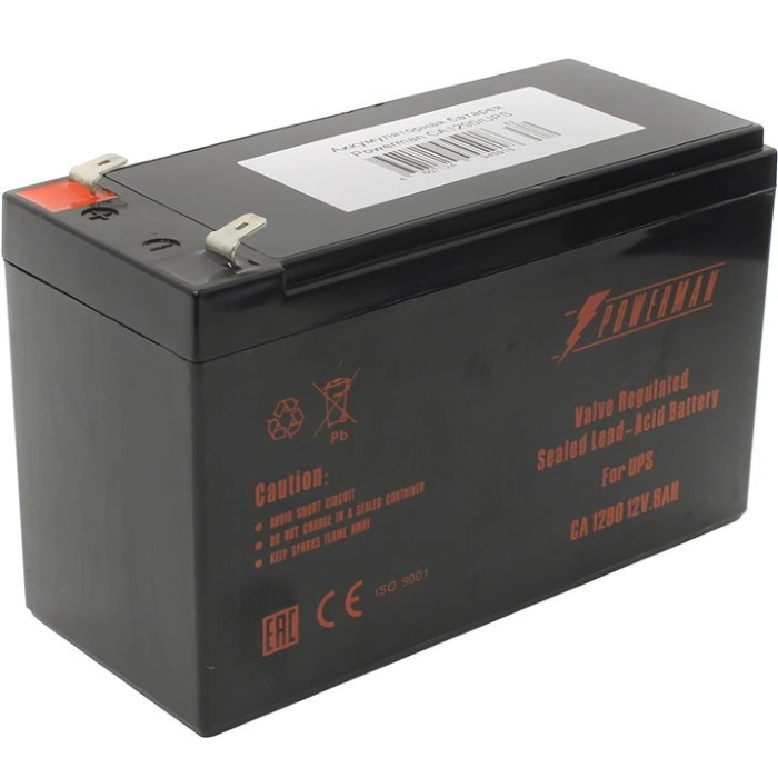 Батарея POWERMAN CA1290, 12 В, 9 Ач, AGM, тип клемм F2 (POWERMAN BATTERY 12V/9AH)