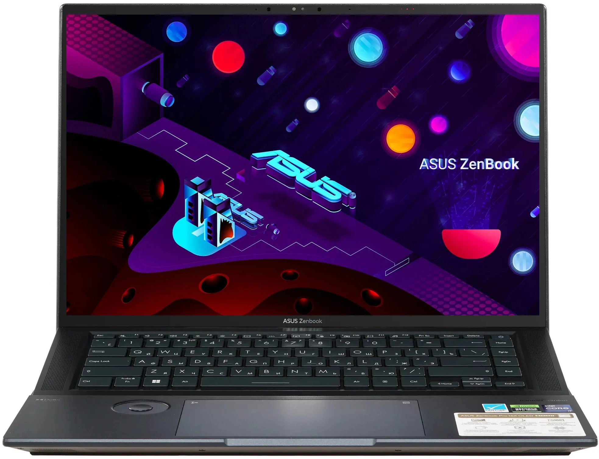 Ноутбук Asus Zenbook Pro 16X OLED UX7602VI-MY073X Core i9 13900H 32Gb SSD2Tb NVIDIA GeForce RTX4070 8Gb 16" OLED Touch 3.2K (3200x2000) Windows 11 Professional black WiFi BT Cam (90NB10K1-M00430)