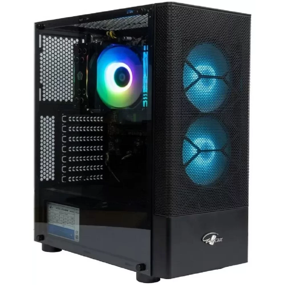 Корпус ATX Eurocase B02RGB черный, без БП, RGB, закаленное стекло, USB3.0 (00-00883378)