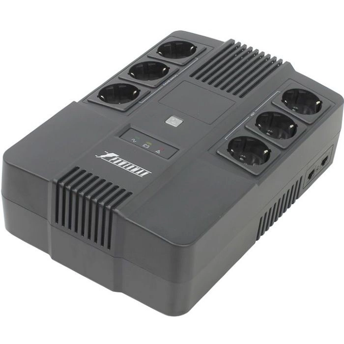 Источник бесперебойного питания POWERMAN Brick 600, line-interactive, 600VA, 360W, 6xShuko outlets