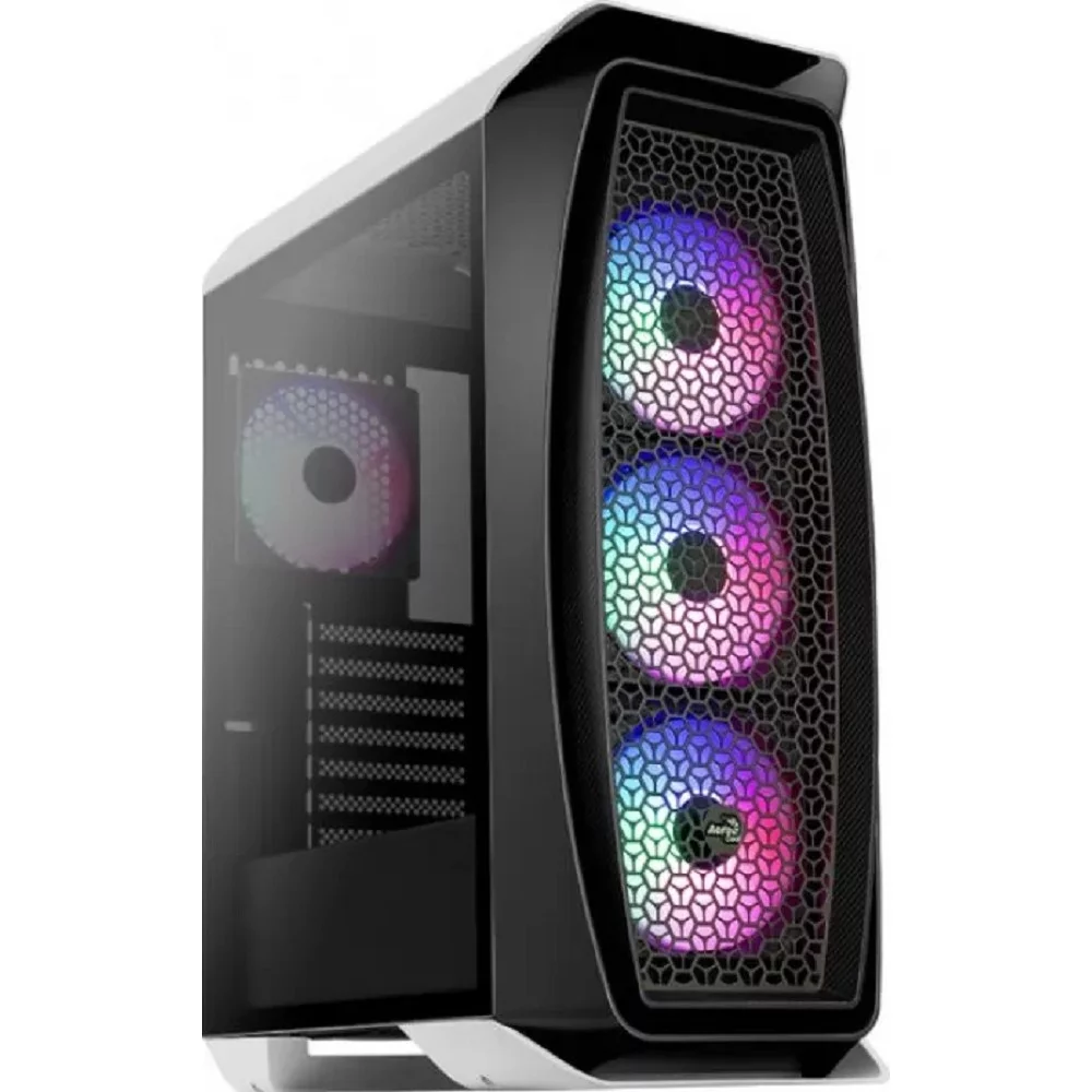 Корпус MidiTower AEROCOOL ONE-FROST-G-WT-V1 white (ATX, без БП, 2xUSB3.2) (4710562752335)