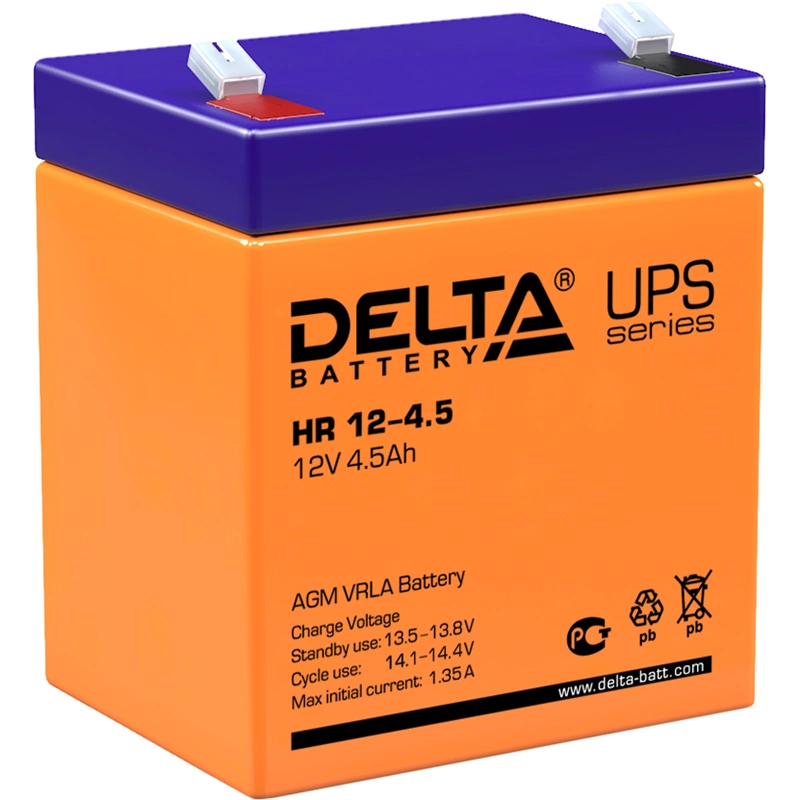 Delta Аккумуляторная батарея для ИБП HR 12-4.5 (12V/ 4.5Ah)