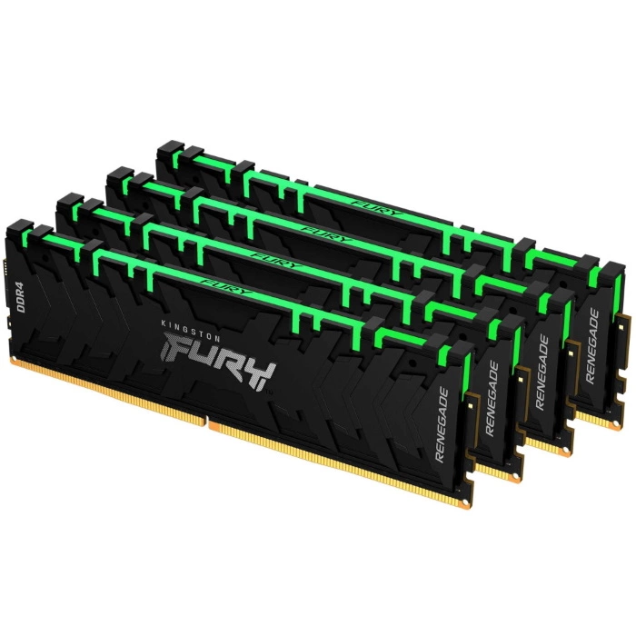 Модуль памяти Kingston FURY Renegade RGB DDR4 32GB 3600MHz DDR4 CL16 DIMM 288-pin 1.35V (Kit of 4) (KF436C16RBAK4/32)