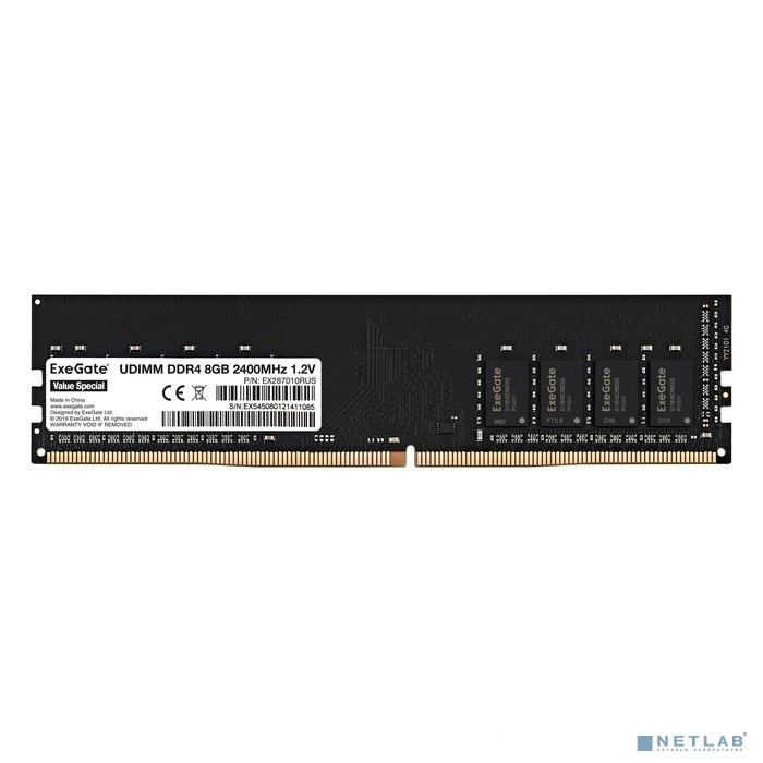 Exegate EX287010RUS Модуль памяти ExeGate Value Special DIMM DDR4 8GB 2400MHz