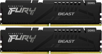 DDR 5 DIMM 16Gb PC44800, 5600Mhz, Kingston FURY Beast Black CL40 (Kit of 2) (KF556C40BBK2-16) (retai