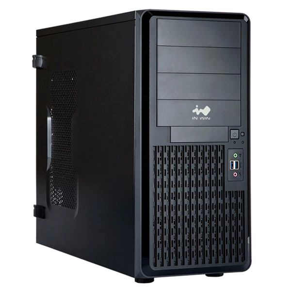 Midi Tower InWin PE689 Black 650W B65E 80plus Bronze USB3.0*2+A(HD)+front fan 120mm*1+rear fan 120mm*1+ 2*2SATA+1*1SATA / holes for SL20” RACKMOUNT (6188705)