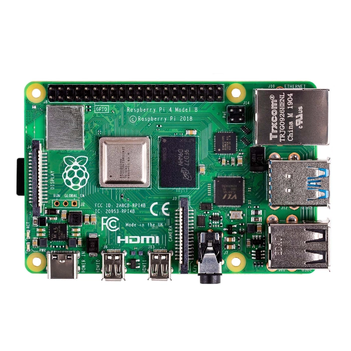 Raspberry Pi 4 Model B (RA545) Retail, 4GB RAM, Broadcom BCM2711 Quad core Cortex-A72 (ARM v8) 64-bit SoC @ 1.5GHz CPU, WiFi, Bluetooth, 40-pin GPIO, 2x USB 3.0, 2xUSB 2.0,2x micro-HDMI,USB-C 5V Power разъем (RASP4448) (931182)(MB4)