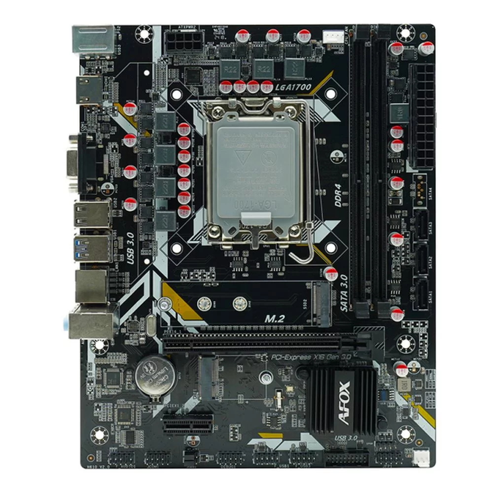 Материнская плата/ MB AFOX INTEL H610 s1700, 2xDDR4(64GB), 1xPCIe x16, 1xPCIe x1, 1xHDMI, 1xD-Sub, 1xLAN(1GbE), 3xSATA, 1xM.2, 3xUSB 3.0, 3xUSB 2.0, 2xPS/2, mATX (IH610D4-MA5-V4)