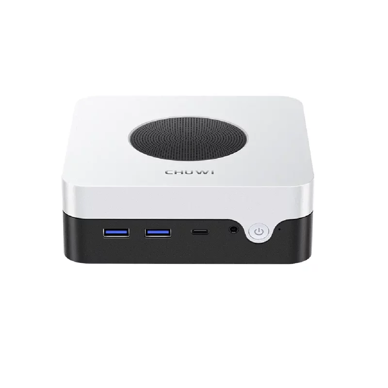 Компьютер/ Chuwi LarkBox X Intel N-series N100(0.8Ghz)/ 12288Mb/ 512SSDGb/ Int:Intel UHD Graphics/ BT/ WiFi/ war 1y/ 0.4kg/ Black+White/ Win11Pro + BT5.2/ USB3.2*2, USB2.0*2/ Earphone Jack*1/ DC Charging*1/ HDMI (CWI556P)