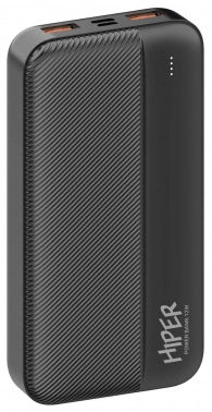 Мобильный аккумулятор Hiper SM20000 20000mAh 12W 2.4A 2xUSB-A/USB-C черный (SM20000 BLACK)