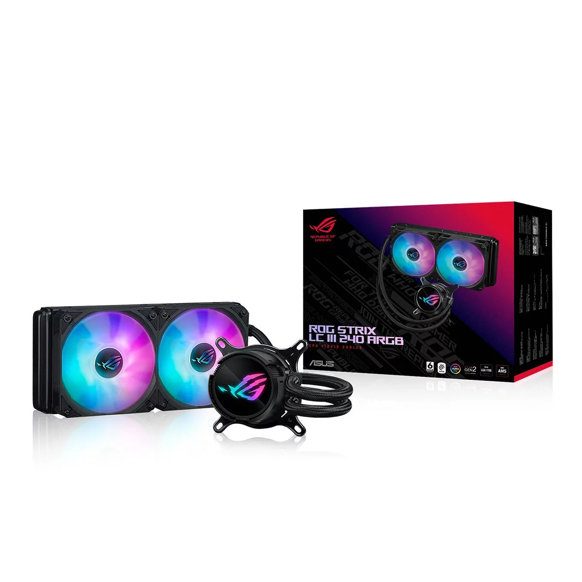 Жидкостная система охлаждения ASUS ROG STRIX LC III 240 ARGB / AIO COOLER,ASETEK,SIGRID V2, ARGB (90RC00S1-M0UAY0)