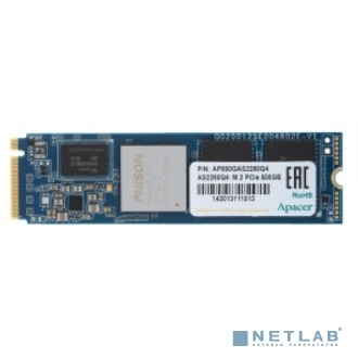 Apacer SSD AS2280Q4 500Gb M.2 2280 PCIe Gen4x4, R4500/ W2500 Mb/ s, 3D TLC, MTBF 1.5M, NVMe, 400TBW, Retail, Heatsink, 3 years (AP500GAS2280Q4-1)