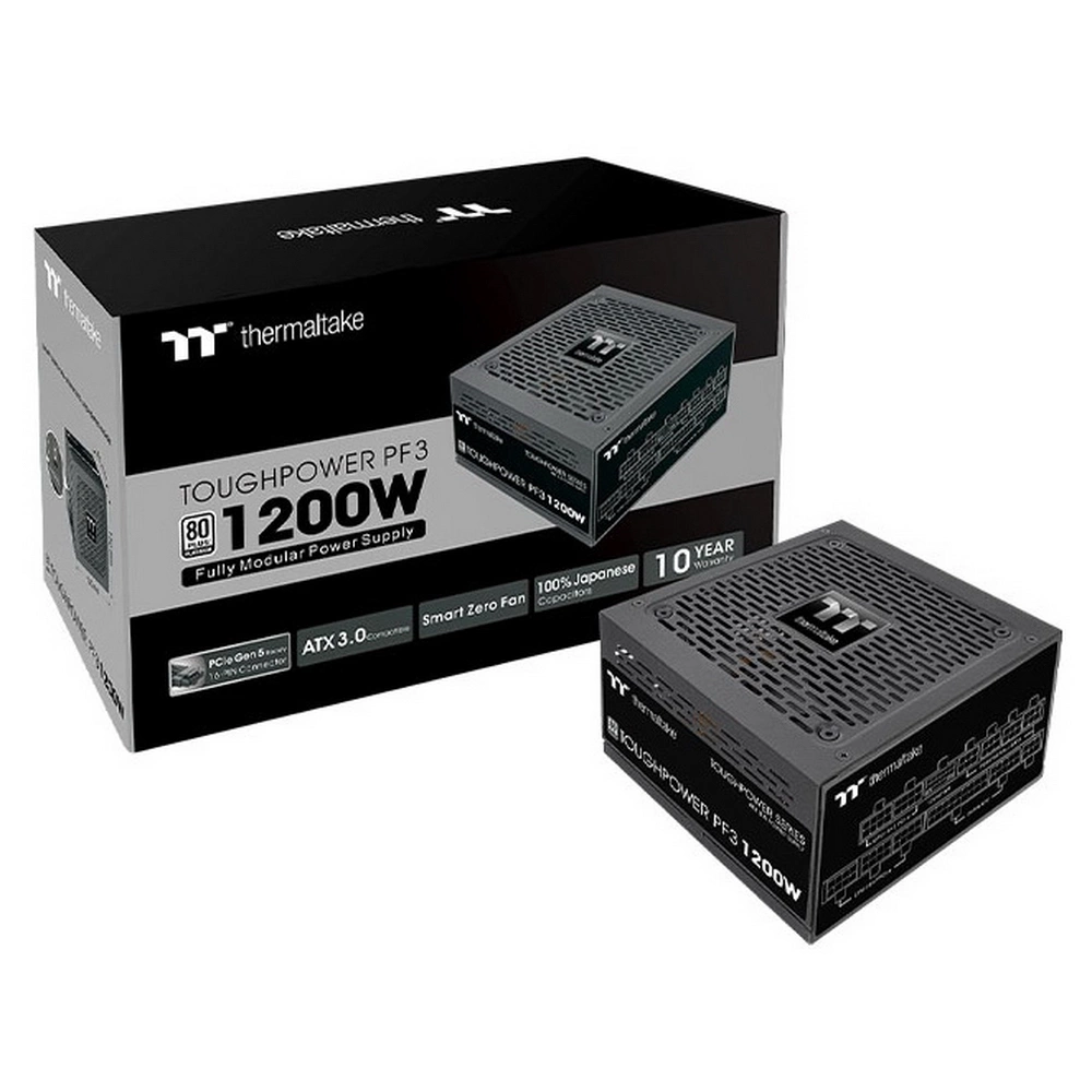 Toughpower PF3 PS-TPD-1200FNFAPE-3 1200W/ Fully Modular/ Non Light/ Full Range/ Analog/ 80 Plus Platinum/ PS-TPD-1200FNFAPE-3 1200W/ Fully Modular/ Non Light/ Full Range/ Analog/ 80 Plus Platinum/ EU/ 100% JP CAP/ All Flat Cables/ Gen 5