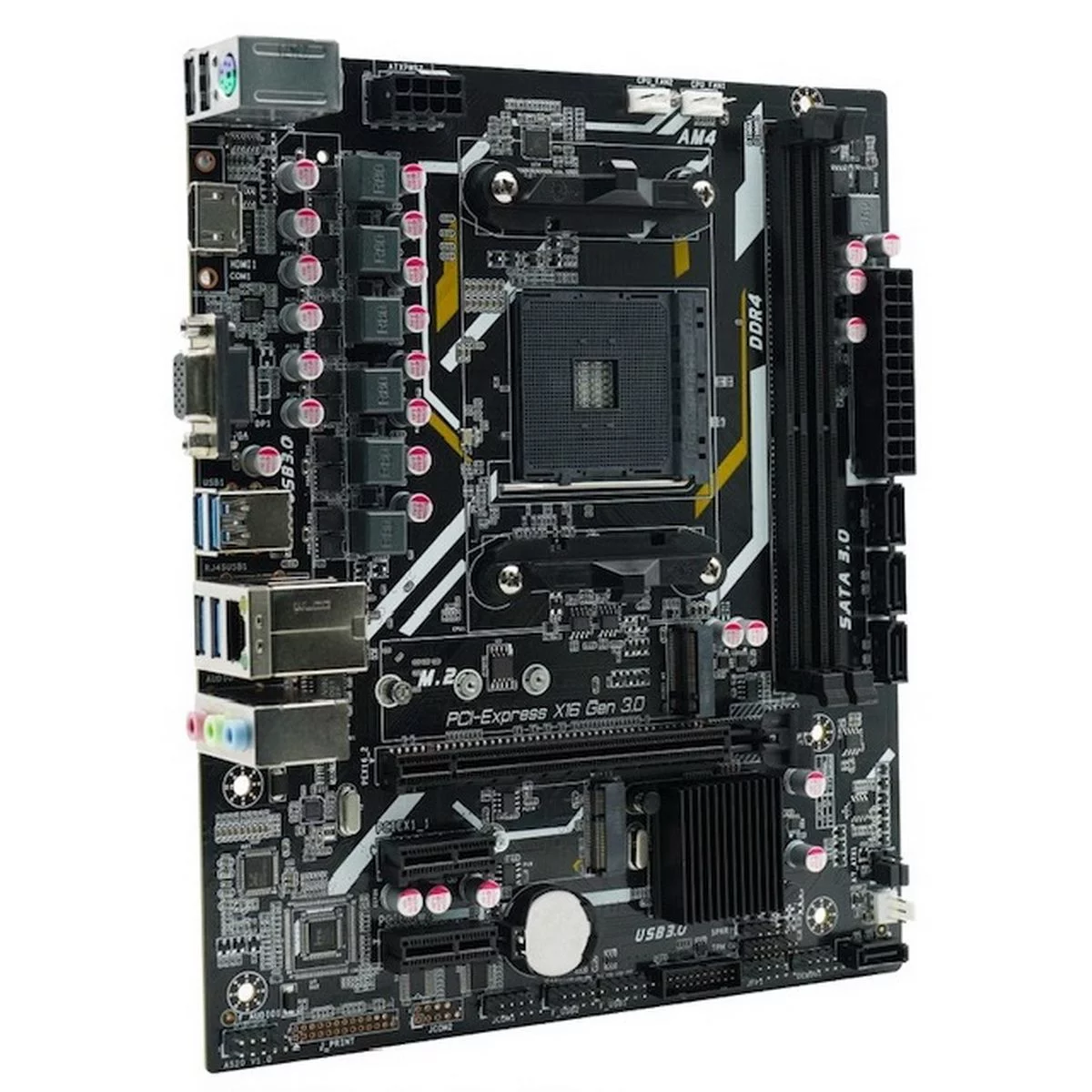 Материнская плата AFOX motherboard AMD A520, AMD Socket AM4, Micro-ATX (A520D4-MA5-V2)