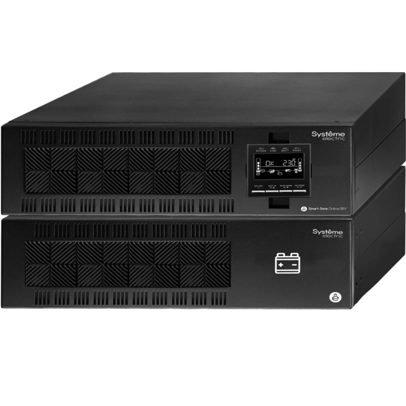 Systeme Electriс Smart-Save Online SRV, 10000VA/ 9000W, On-Line, Extended-run, Rack 6U(Tower convertible), LCD, Out: Hardwire, SNMP Intelligent Slot, USB, RS-232 (SRVSE10KRTXLI6U)