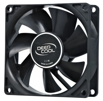 Вентилятор DEEPCOOL Xfan80 80x80x25мм (240шт./ кор, пит. от БП, черный, 1800об/ мин) Color BOX