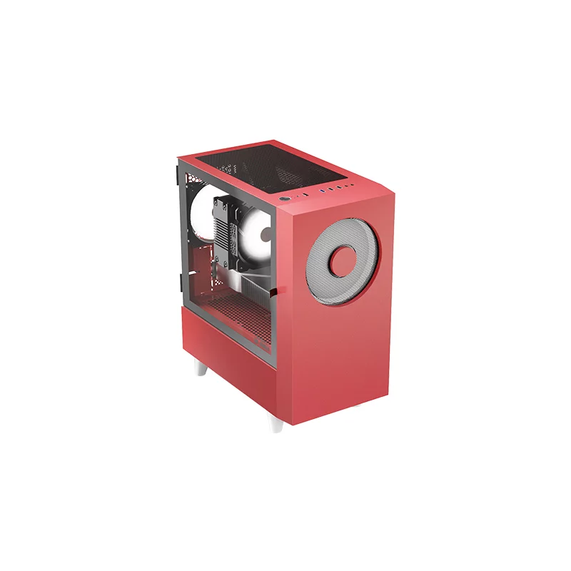 Корпус без блока питания/ WIZMAX M-ATX Mini Tower case EM1 Woofer Red