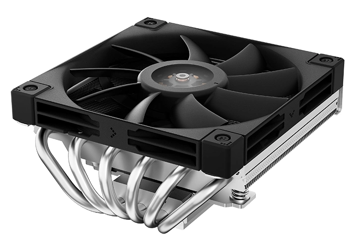 DEEPCOOL AN600 LGA1700/ 1200/ 115X/ AM5/ AM4 низкопрофильный 67mm (18шт/ кор, TDP 180W, PWM, White LED Fan 120mm, 6 тепл. трубок, Copper Base, черный) RET