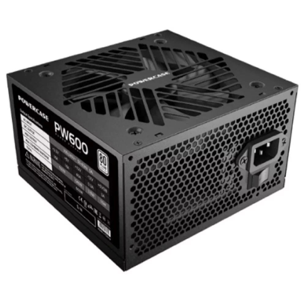 Powercase PW600 (80 Plus, ATX 2.31, 600W, APFC, DC-DC, 120mm Fan) / PS-600W-DC