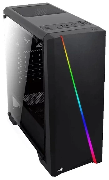 Aerocool Cylon, ATX, без БП, RGB-подсветка, окно, картридер, 1x USB 3.0 + 2x USB 2.0, 1х120 мм вентилятор в комплекте