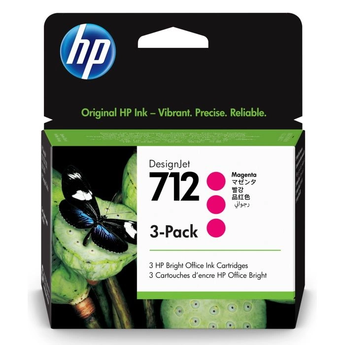 Набор картриджей/ HP 712 3-Pack 29-ml Magenta DesignJet Ink Cartridge (3ED78A)