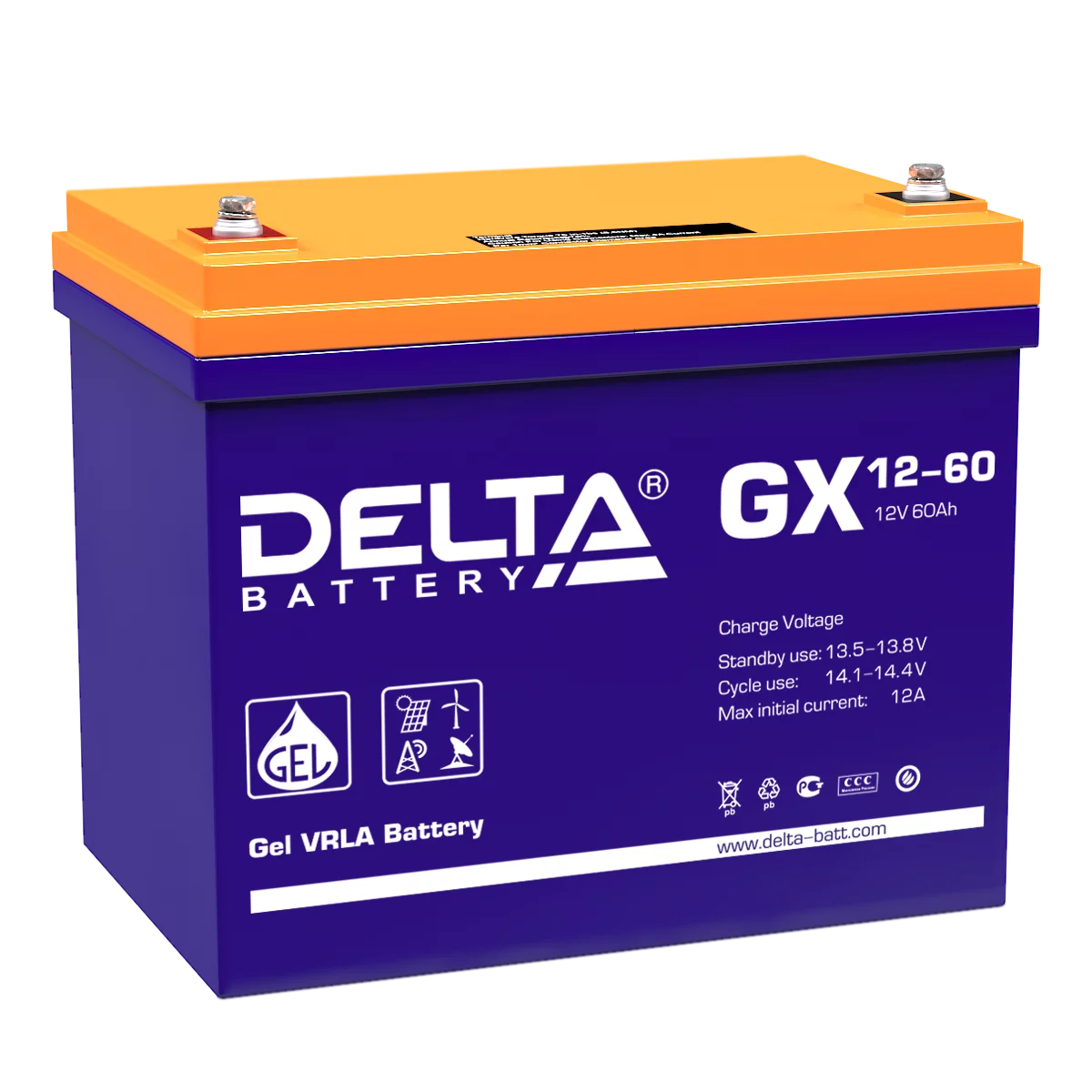 Аккумуляторная батарея DELTA BATTERY GX 12-60