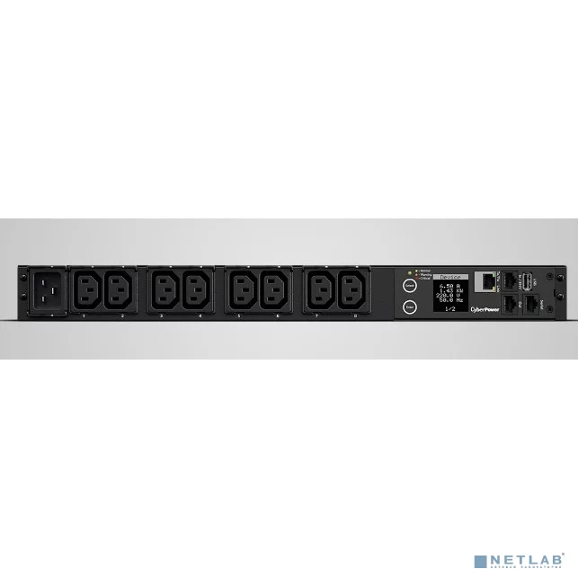 CyberPower PDU31005 PDU 1U type, 16Amp, SNMP, plug IEC 320 C20, (8) IEC 320 C13 EOL (PDU31005 (PDU20MHVIEC8FNET))