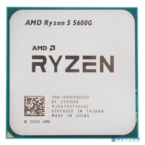 Процессор/ APU AM4 AMD Ryzen 5 5600G (Cezanne, 6C/12T, 3.9/4.4GHz, 16MB, 65W, Radeon R7) OEM (100-000000252)