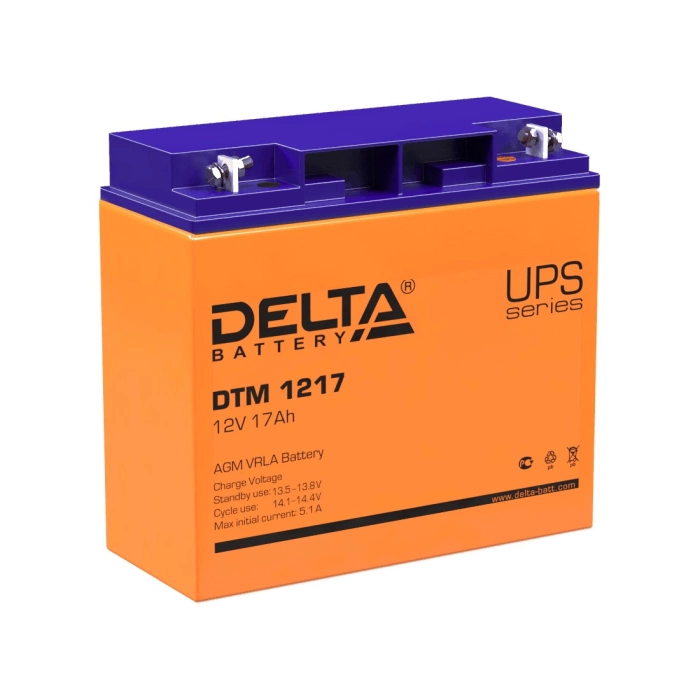 Delta AGM battary for UPS 12V 17AH (DTM 1217)