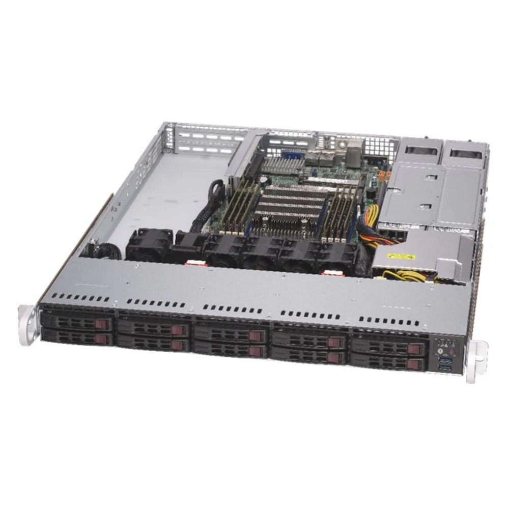 Платформа системного блока SuperMicro AS -1114S-WTRT Серверная платформа Supermicro A+ Server 1U Single AMD EPYC™ 7002 Series Processor «(8 DIMM DDR4, 10 Hot-swap 2.5» SATA3, 2x 10GBase-T, 2x 500W ) (367023)»