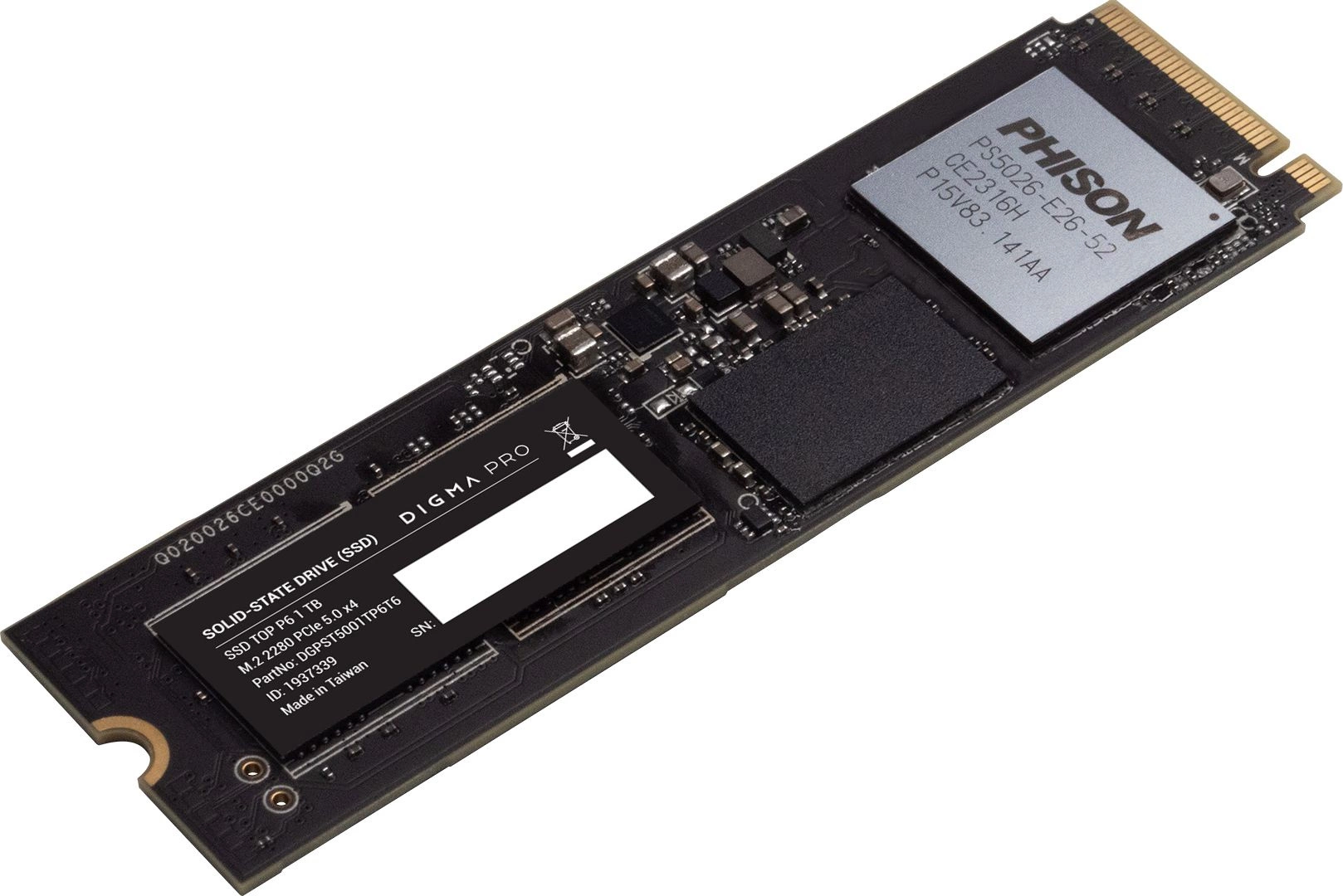 Накопитель SSD Digma Pro PCIe 5.0 x4 1000GB DGPST5001TP6T6 Top P6 M.2 2280