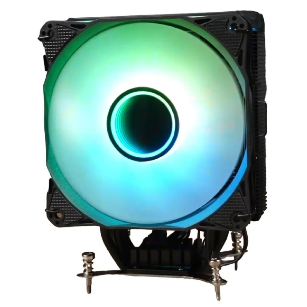 Кулер Eurocase 5PI120ARGB LGA115X/ 1366/ 1200/ 2011/ 2066/ 1700/ AM3/ AM4/ AM5 (120mm fan, 800-1800rpm, 79.02CFM, 36dBA, 4-pin, TDP 190W)