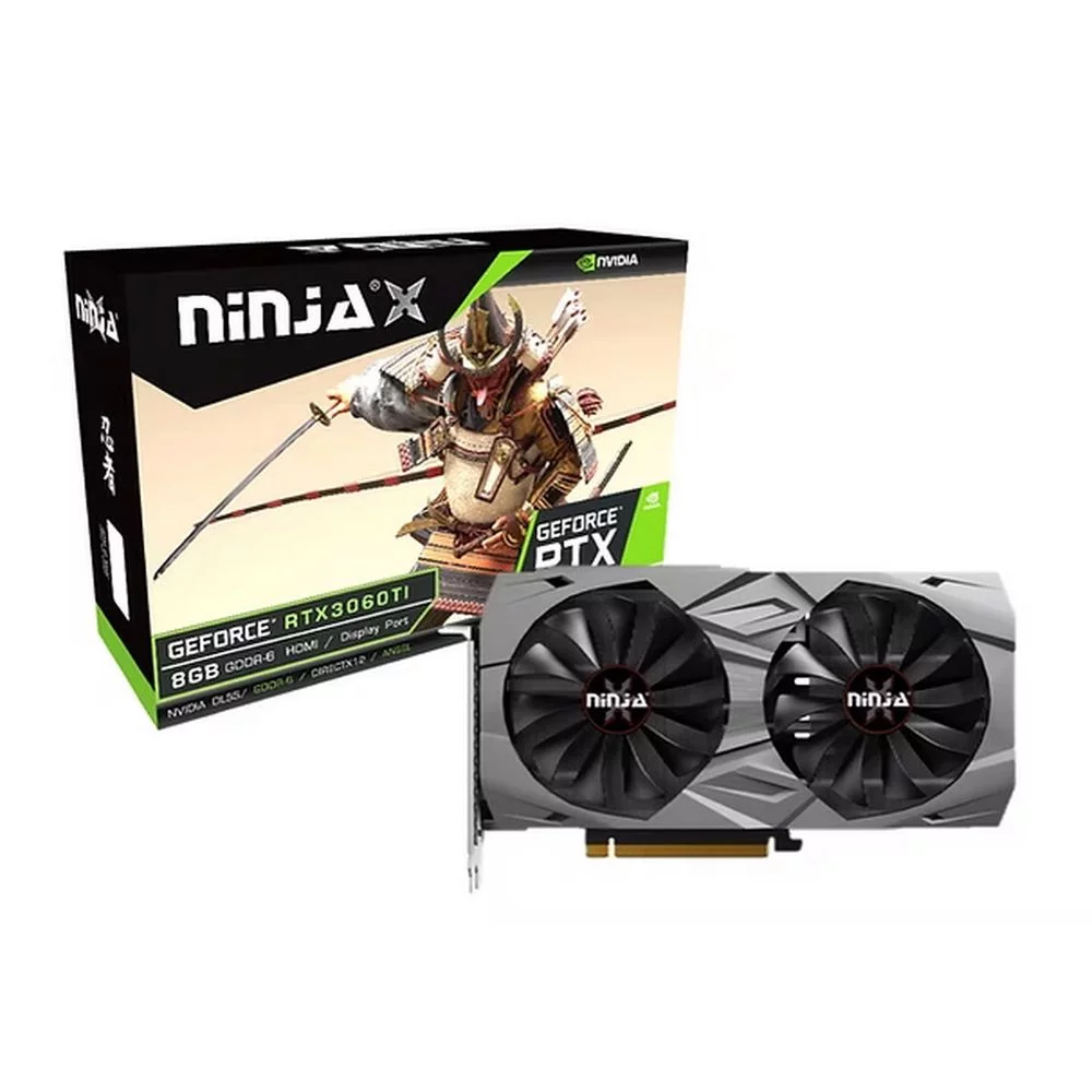 Видеокарта Ninja (Sinotex) RTX3060Ti 8GB GDDR6 256bit 3xDP HDMI 2FAN RTL (NK306TI86F)