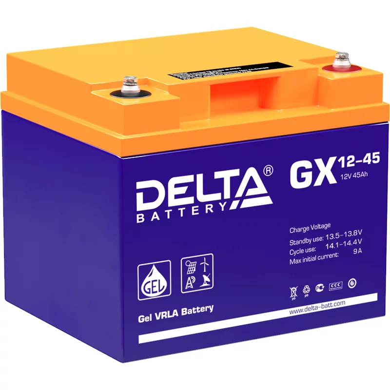 Аккумуляторная батарея DELTA BATTERY GX 12-45